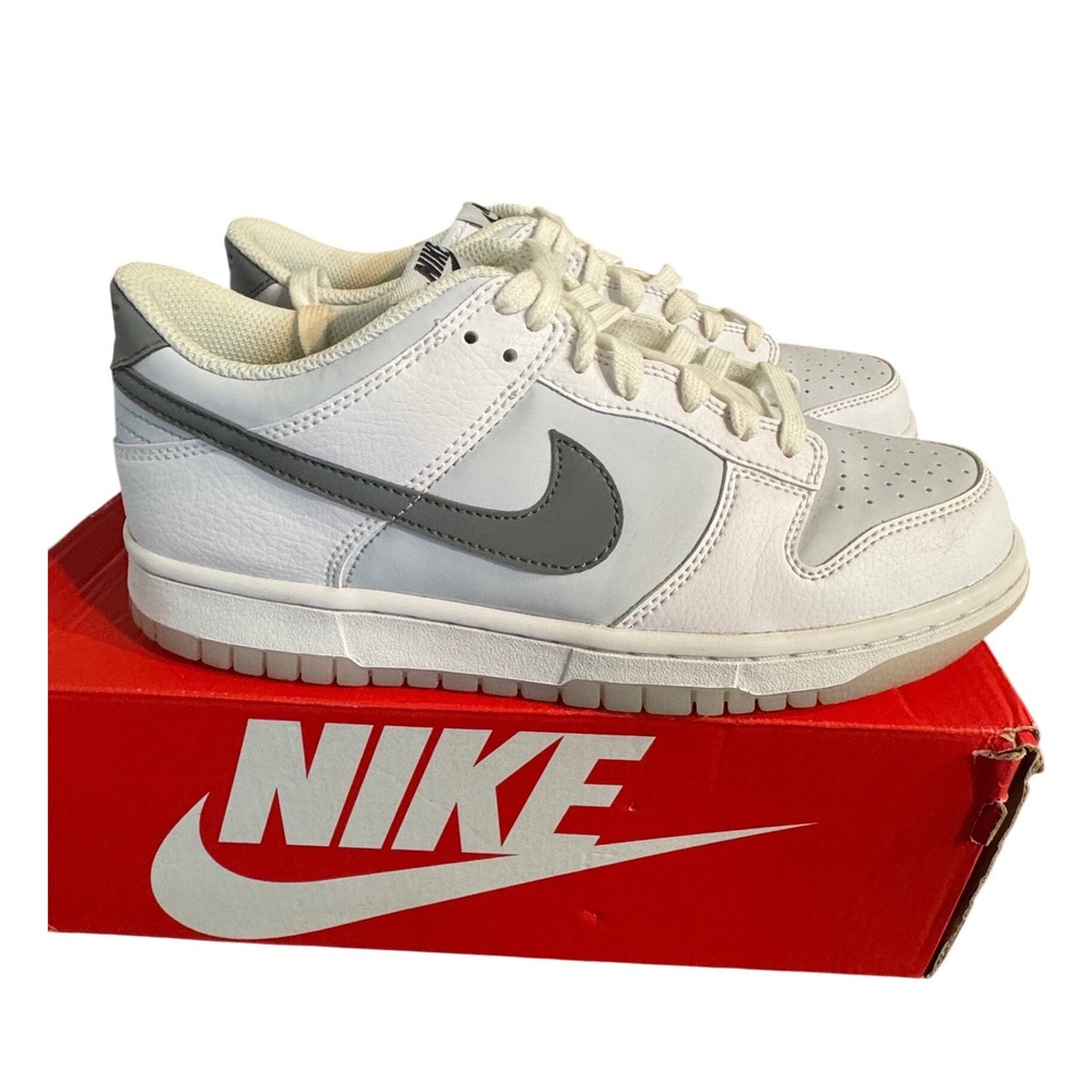 Nike Dunk Low GS White Smoke Grey Pure Platinum FV0365-100 Mens 7Y Sneakers